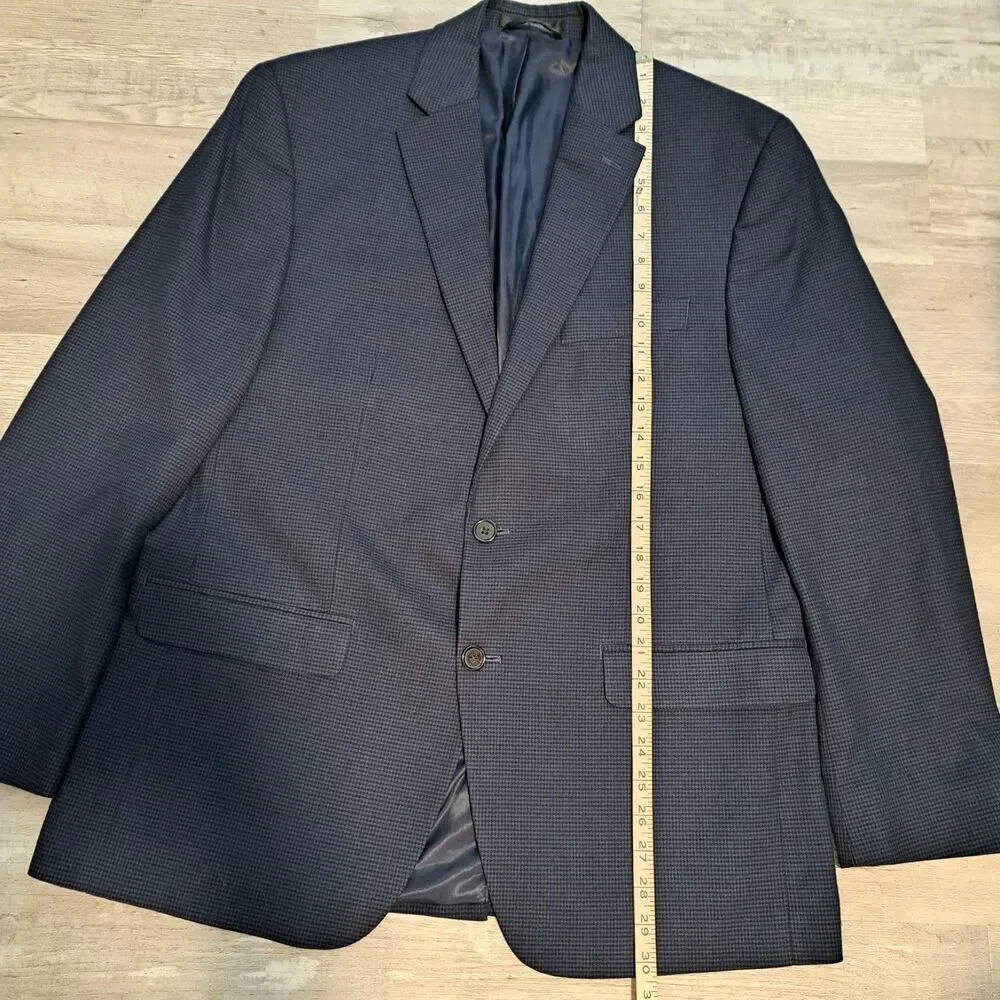Lauren Ralph Lauren LRL Blazer Mens 42R Houndstooth‎ Suit Jacket Sport Coat